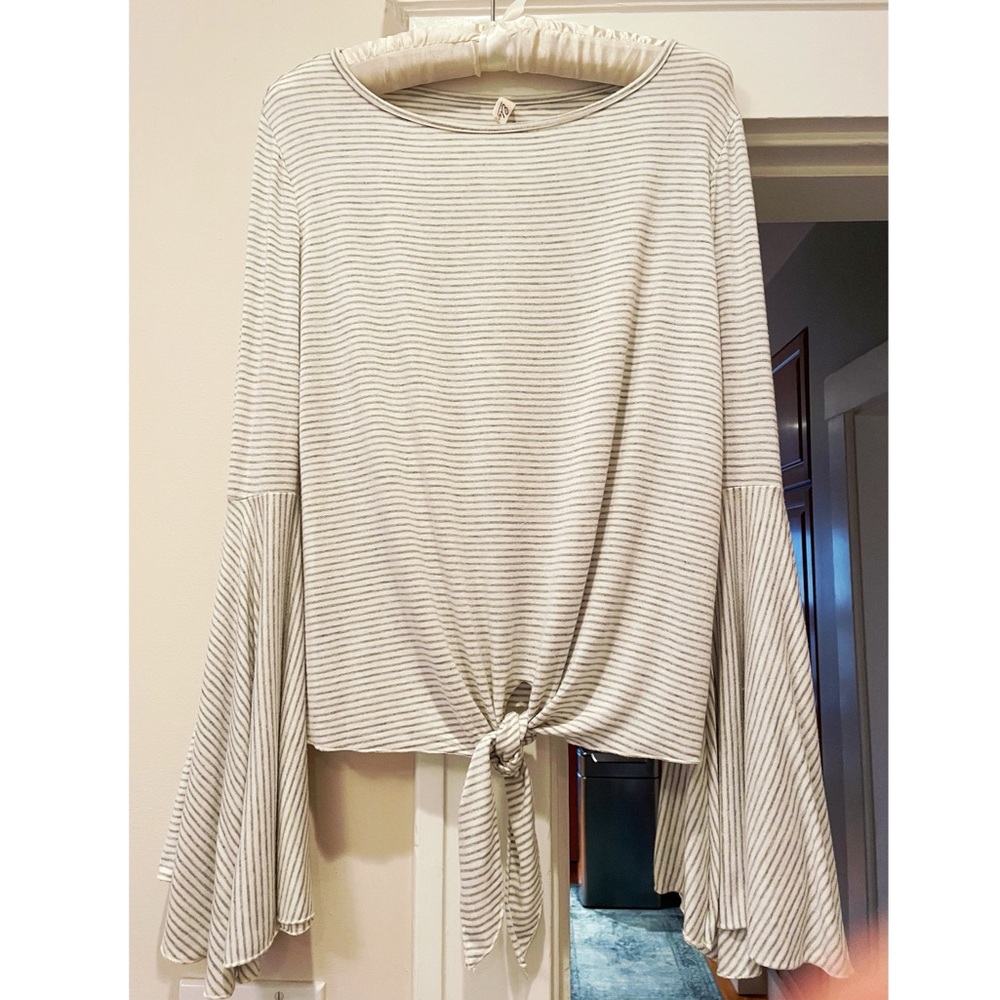 Elan Bell Sleeve Jersey Top